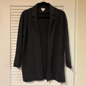 J. Crew Women's Charcoal Gray Sweater Blazer